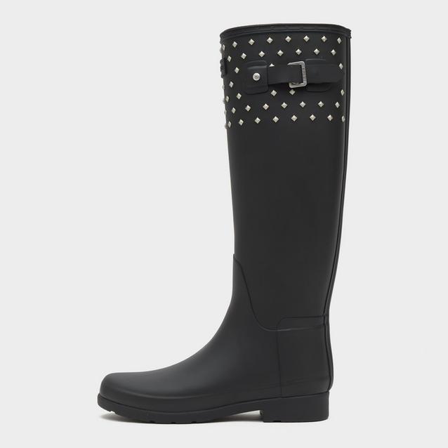 Women's refined studded biker sales boots