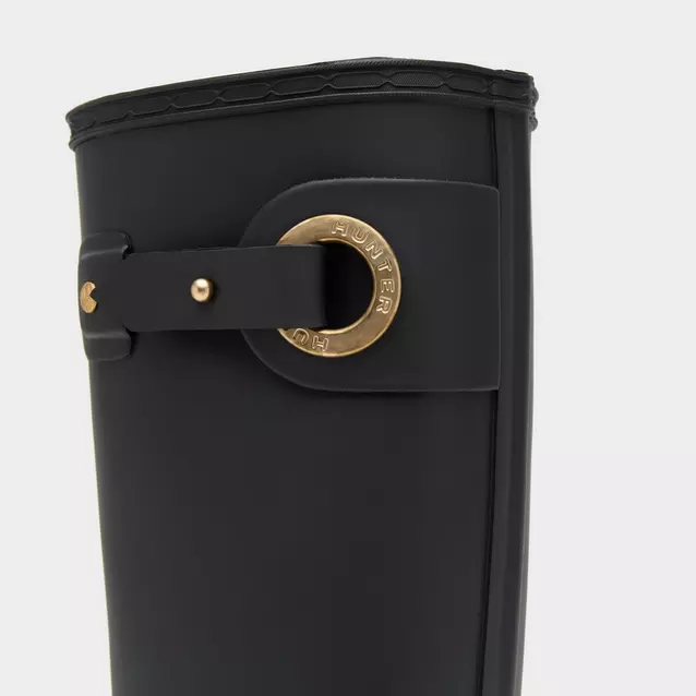 Hunter Womens Refined Tall Eyelet Buckle Wellington Boots