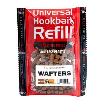 Brown FJUKA BAIT Hookable Wafters Natural Refills 6mm