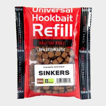 Brown FJUKA BAIT Hookable Sinkers Natural Refills 8mm