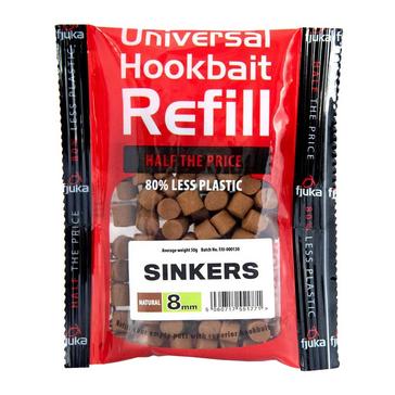 Brown FJUKA BAIT Hookable Sinkers Natural Refills 8mm