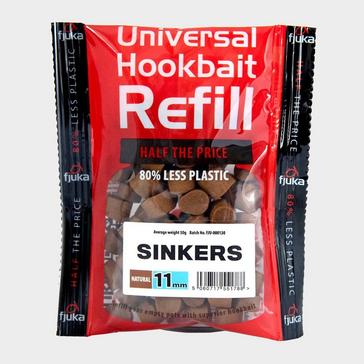 Brown FJUKA BAIT Hookable Sinkers Natural Refills 11mm