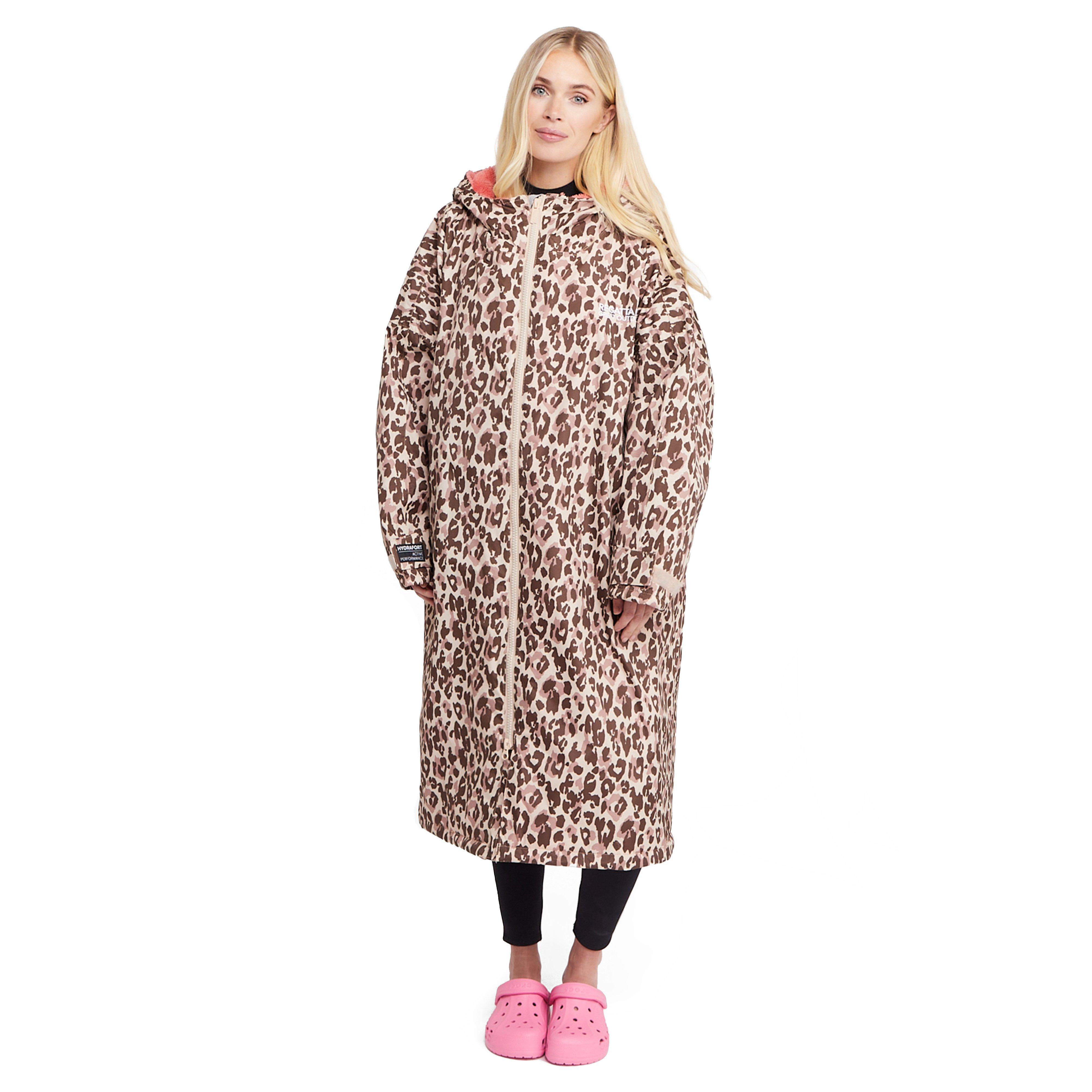 Adults Waterproof Robe Leopard Print