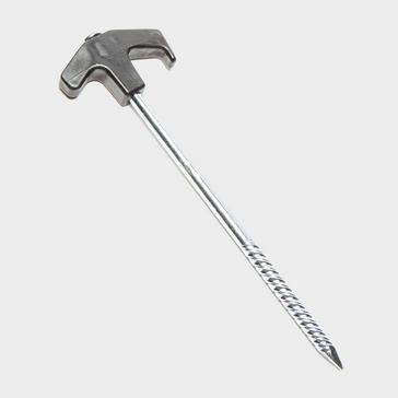 Grey HI-GEAR Pile Driver Screw Tent & Awning Pegs with Case