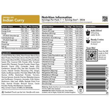 NO COLOUR Radix Indian Curry Meal 800