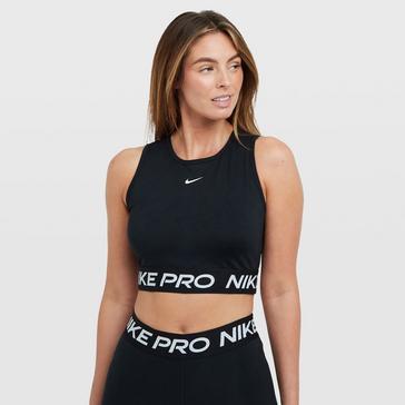 Black Nike Women's Dri-FIT Cropped Tank Top