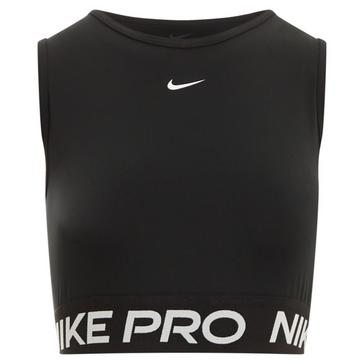 Black Nike Women's Dri-FIT Cropped Tank Top