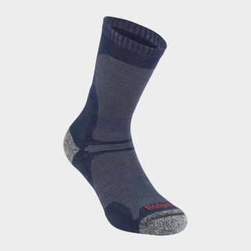 Dark Blue Bridgedale Men's Hiking Ultralight T2 Merino Wool Performance Crew Socks