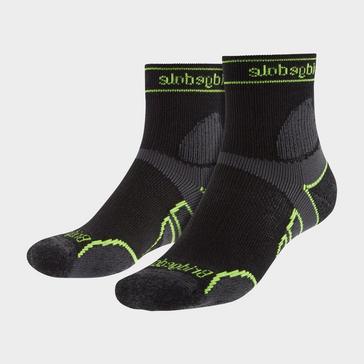 Black Bridgedale Men's Trail Running Lightweight T2 Merino Wool Sport 3/4 Crew Socks
