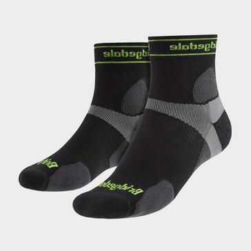 Black Bridgedale Men's Trail Running Ultralight T2 Merino Wool Sport 3/4 Crew Socks