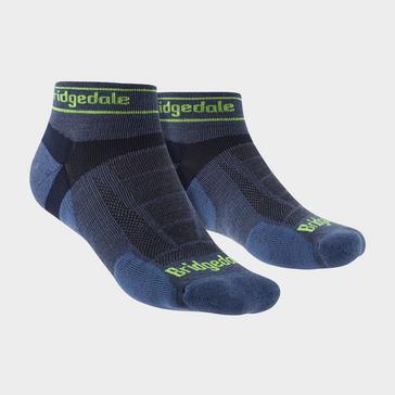 Blue Bridgedale Men's Trail Running Ultralight T2 Merino Wool Sport Low Cut Socks