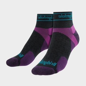 Grey Bridgedale Women's Trail Running Ultralight T2 Merino Wool Sport Low Cut Socks