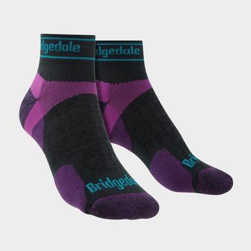 Grey Bridgedale Women's Trail Running Ultralight T2 Merino Wool Sport Low Cut Socks