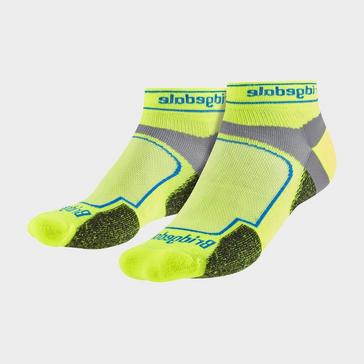 Yellow Bridgedale Men's Trail Running Ultralight T2 Coolmax Sport Low Cut Socks