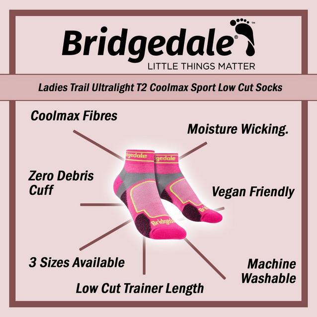 Bridgedale Women's Trail Running Ultralight T2 Coolmax Sport Low