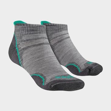 Grey Bridgedale Women's Hiking Ultralight T2 Merino Wool Performance Low Cut Socks