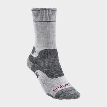 Grey Bridgedale Women's Hiking Midweight Merino Wool Performance Boot Socks