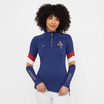 Blue Aubrion Womens Team Long Sleeved Base Layer Navy