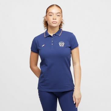 Blue Aubrion Womens Team Polo Shirt Navy