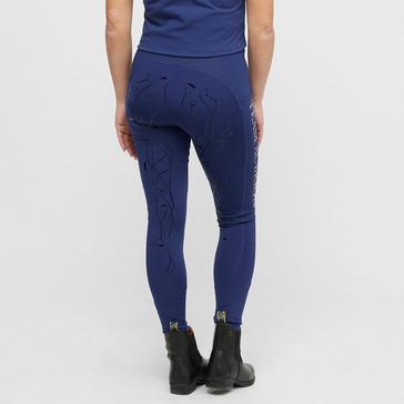 Blue Aubrion Womens Team Riding Tights Navy