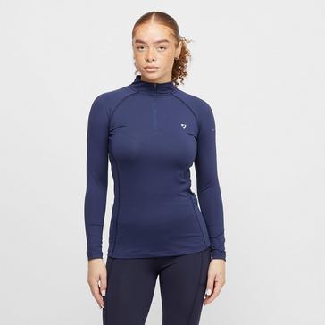 Blue Aubrion Womens Revive Long Sleeved Base Layer Navy