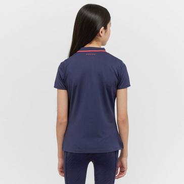 Blue Aubrion Young Rider Tech Polo Navy