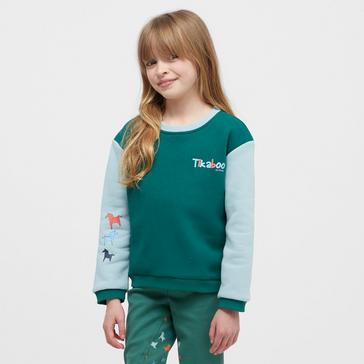 Green TIKABOO Kids Sweatshirt Green Horse