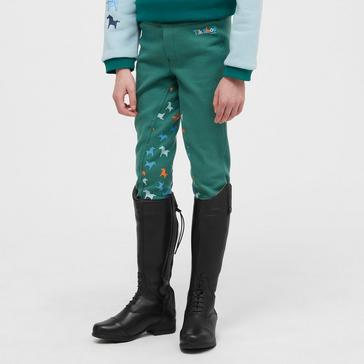 Green TIKABOO Kids Jodhpurs Green Horse