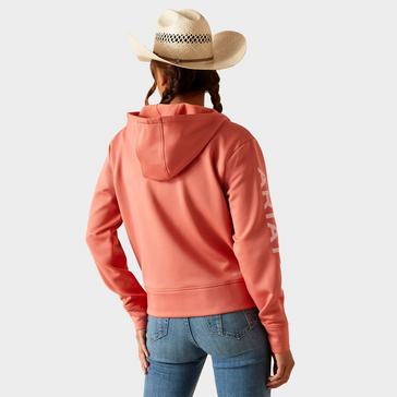 Pink Ariat Womens Tek Hoodie 1/2 Zip Hoodie Faded Rose