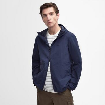 Blue Barbour Mens Berwick Showerproof Jacket Classic Navy