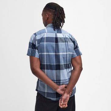 Multi Barbour Mens Doughill Short-Sleeved Shirt Berwick Blue