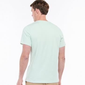 Green Barbour Mens Essential Sports T-Shirt Dusty Mint
