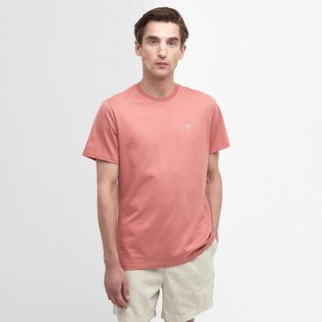 Pink Barbour Mens Essential Sports T-Shirt Pink Clay