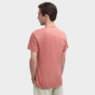 Pink Barbour Mens Essential Sports T-Shirt Pink Clay