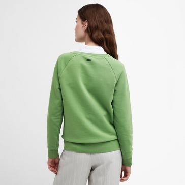 Green Barbour Womens Otterburn Sweatshirt Nephrite Green