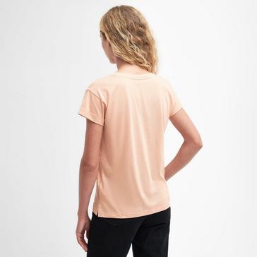 Orange Barbour Womens Kenmore T-Shirt Soft Apricot