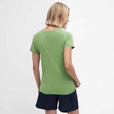 Green Barbour Womens Otterburn T-Shirt Nephrite Green