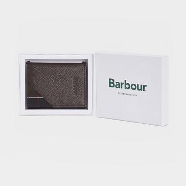 Brown Barbour Mens Tabert Leather Bi-Fold Wallet Chocolate Brown
