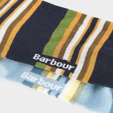 Multi Barbour Summer Stripe 2 Pack Socks Navy/Sky Blue