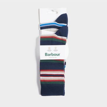 Multi Barbour Summer Stripe 2 Pack Socks Navy Mix
