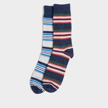 Multi Barbour Summer Stripe 2 Pack Socks Navy Mix