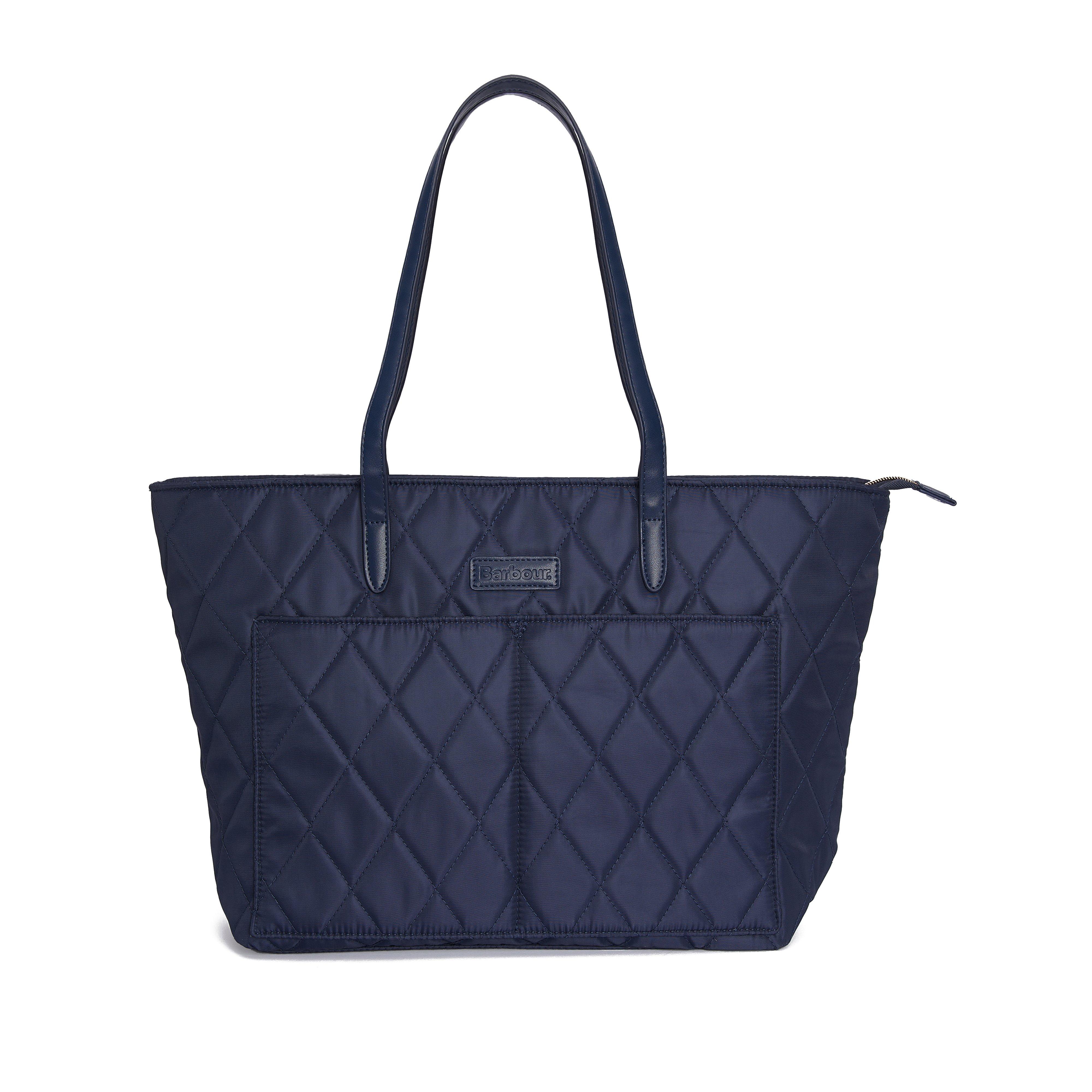 Womens Quilted Tote Bag Classic Navy