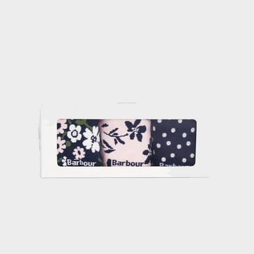 Multi Barbour Womens  Floral Sock Gift Set Navy/Pink