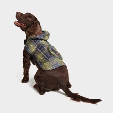 Green Barbour Packable Tartan Dog Coat classic Tartan