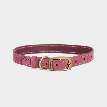 Pink Barbour Leather Dog Collar Classic Pink