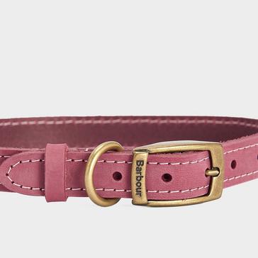 Pink Barbour Leather Dog Collar Classic Pink