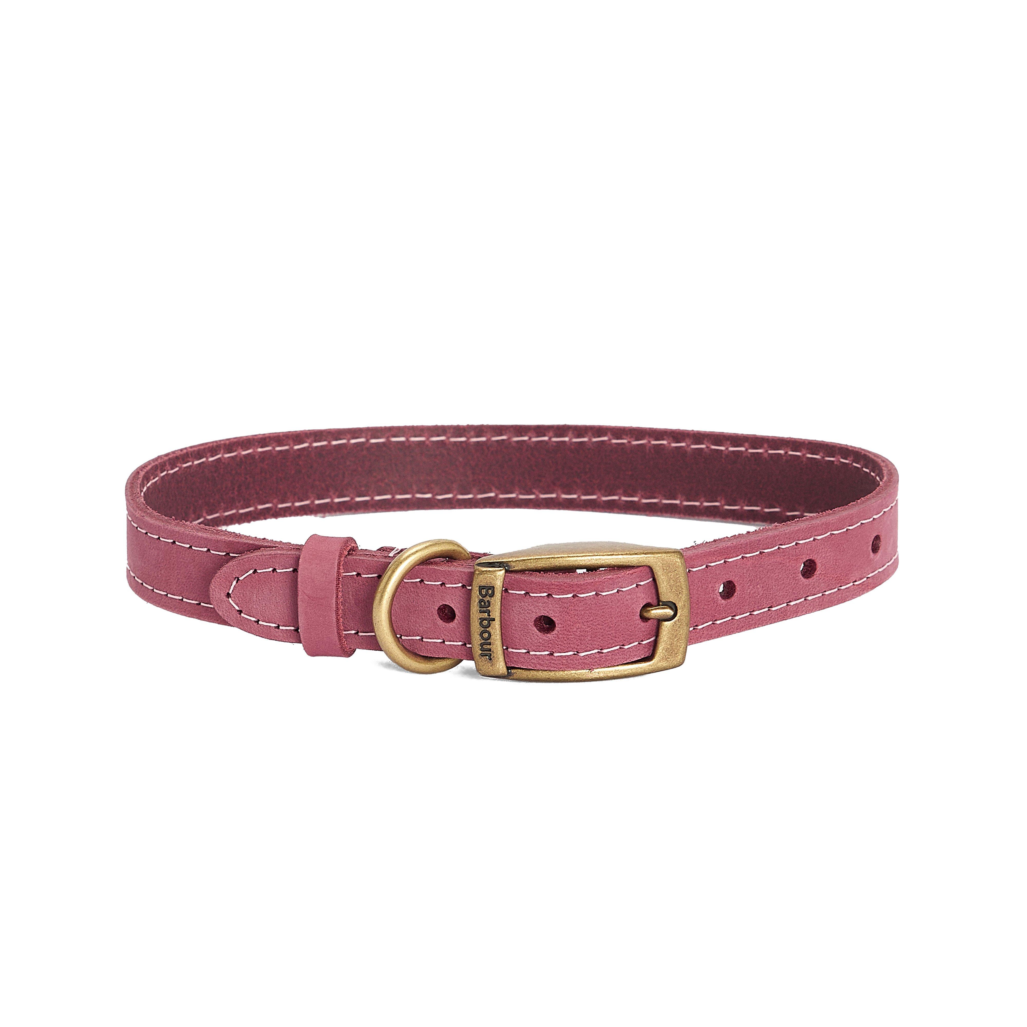 Leather Dog Collar Classic Pink