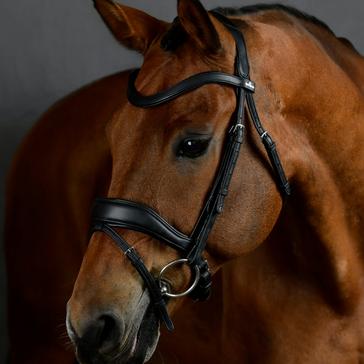 Black Collegiate ComFiTec Opulux Padded Dressage Bridle Black