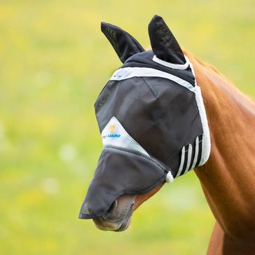 Black Shires FlyGuard Pro Fine Mesh Fly Mask With Ears & Nose Black