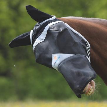 Black Shires FlyGuard Pro Fine Mesh Fly Mask With Ears & Nose Black
